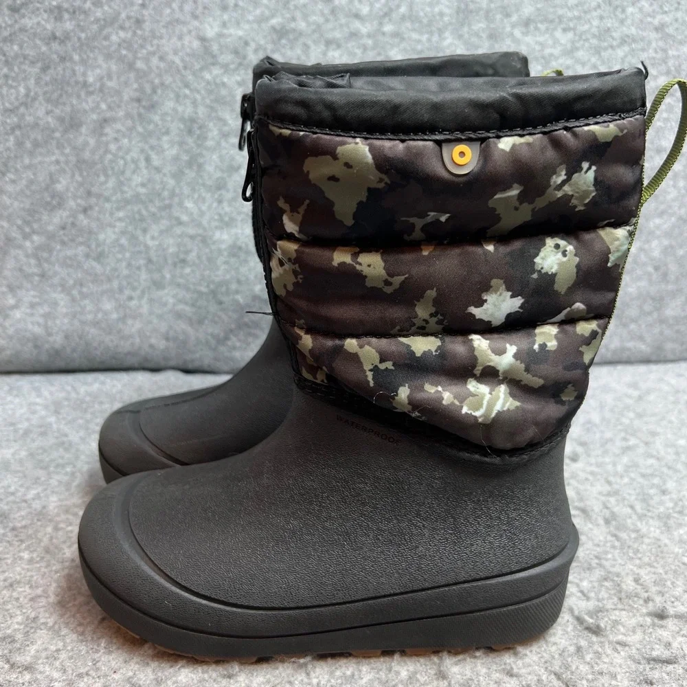 Bogs Kids Snow Shell Zip CT Camo Waterproof Winter Boots 73227-009 Youth Size 1